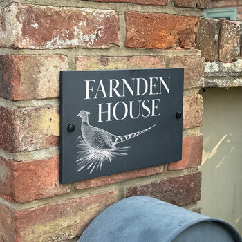 Personalised Country Pheasant House Number Sign, 3 of 3