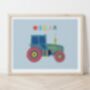 Personalised Kids Tractor Print, thumbnail 5 of 6