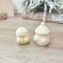 Two Cute Snowman Christmas Candles And Festive Decor, thumbnail 9 of 11