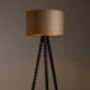 Walnut Tripod Floor Lamp, thumbnail 1 of 3