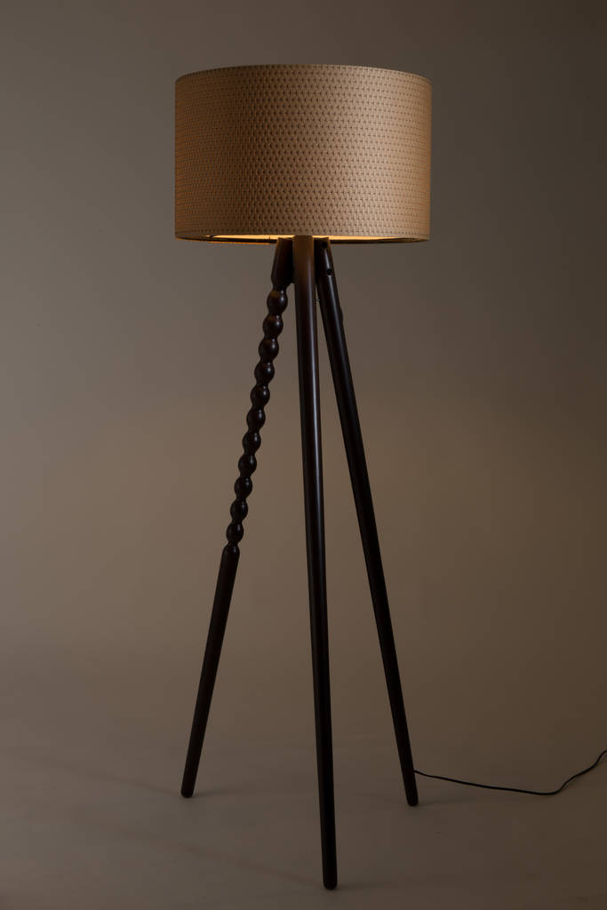 Walnut Tripod Floor Lamp By The Forest, Walnut Floor Lamp