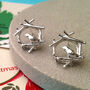 Sterling Silver Robin And Bird Nest Earrings, thumbnail 6 of 8