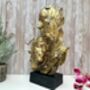 Abstract Couple Sculpture With Gold Leaf Detail Gift Ornament, thumbnail 6 of 9