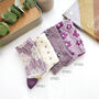 Retro Floral Crew Socks: Women's Autumn Flower Pattern Boots Socks, thumbnail 5 of 5