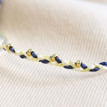 Woven Friendship Bracelet With Gold Plated Heart, 2 of 4