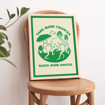 'Take More Chances' Dancing Frogs Quote Print, 7 of 12