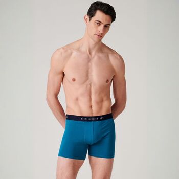 Men's 'Summertime Blues' Three Pack Cotton Trunks, 5 of 7