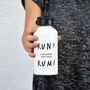 'Run? Rum' Gym Water Bottle, thumbnail 1 of 5