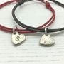 Personalised Couples Heart Bracelets, thumbnail 1 of 4