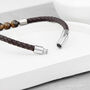 Personalised Men's Woven Tiger's Eye Bracelet, thumbnail 4 of 7