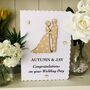 Personalised Wedding Bride And Groom Card, thumbnail 1 of 6