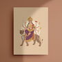 Durga Art Print Hindu Wall Decor, thumbnail 1 of 3