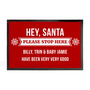 Personalised Hey Santa Christmas Indoor Doormat, thumbnail 4 of 4