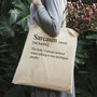 Sarcasm Definition Luxury Cotton Vegan Tote Bag, thumbnail 1 of 3
