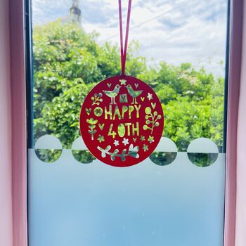 40th Keepsake Sun Catcher Gift, 8 of 11