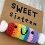 Sweet Sixteen Crochet 16th Birthday Card Handmade, thumbnail 2 of 12