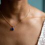 Gold Vermeil Plated Lapis Lazuli Pendant Necklace, thumbnail 6 of 6