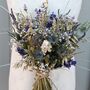 Wedding Dried Flower Bouquet Meadow Blues Right, thumbnail 3 of 5