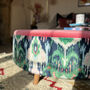 Louis Footstool In Luxury Candy Pink And Green Velvet, thumbnail 3 of 3