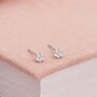 4mm Sterling Silver Clear Crystal Stud Earrings, thumbnail 1 of 10