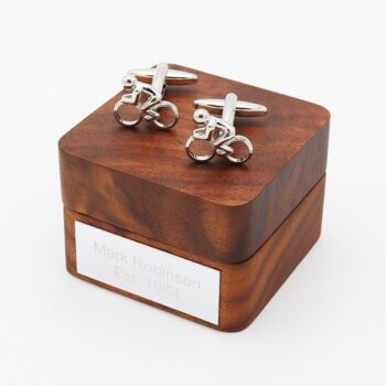 Personalised Olympic Cyclist Cufflinks, 3 of 4