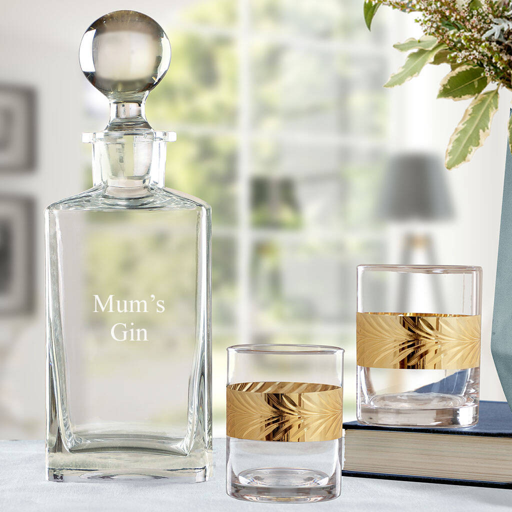 Personalised Luxury Decanter Set By Dibor