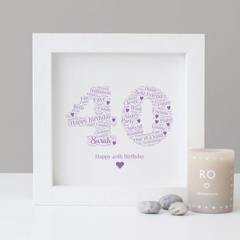 Personalised 40th Birthday Gift Print, 2 of 7