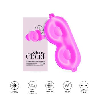 Silver Cloud Fuchsia Heatless Curler And Fuchsia Contour Sleep Mask, 2 of 6