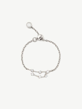 Silver Constellation Ring Zodiac Jewellery Birthstone, 10 of 12