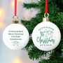 Personalised Couples 1st Christmas As A Pair Bauble, thumbnail 1 of 5
