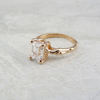 Emerald Cut Solitaire Ring, 3 of 5