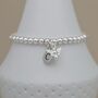 Personalised Sterling Silver Bee Charm Bracelet, thumbnail 2 of 5