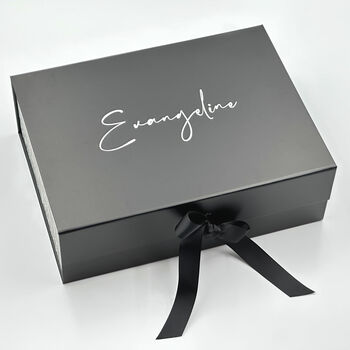 Personalised Hamper Box With Calligraphy Lettering, 5 of 5