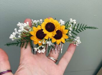 Sunflower Hair Comb, 4 of 6