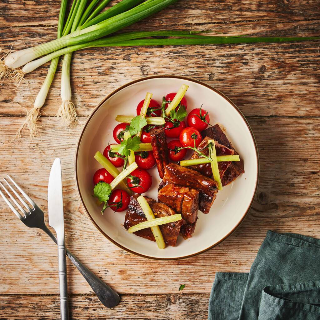 Tropical Honey Glazed Pork Belly Recipe Kit Box By The Black Farmer