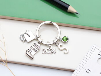 2025 Diploma Graduation Keyring, Personalised Gift Keepsake, Masters Degree, 2 of 8