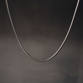 Snake Chain Stainless Steel Necklace, 5 of 6