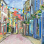 Falmouth Cornwall Upcycled Paper Collage Print, thumbnail 2 of 5