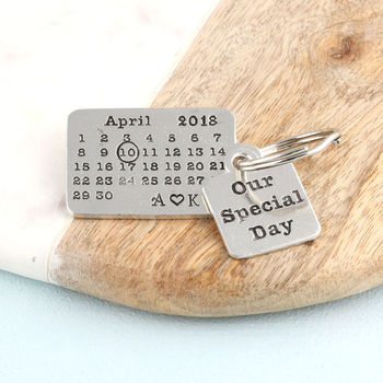 Anniversary Gift Special Day Calendar Keyring, 3 of 7