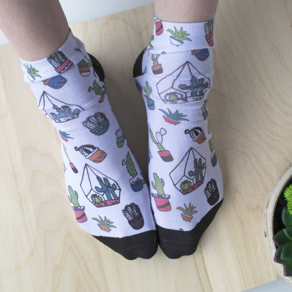 Cactus Patterned Socks By Solesmith
