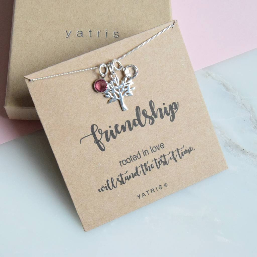 tree of life friendship silver necklace gift box by yatris ...