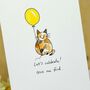 Personalised 'Cat With Balloon' Handmade Card, thumbnail 2 of 9