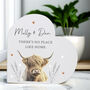Personalised Highland Cow Wooden Heart Ornament, thumbnail 1 of 4