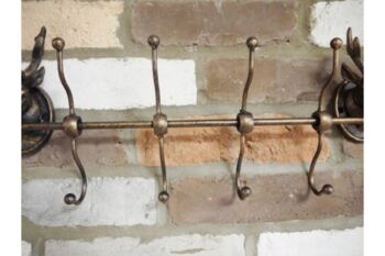 Heavy Iron Stag Coat Hook Rack – Distressed Gold, 2 of 5