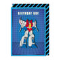 Handmade Transformers Birthday Boy Optimus Prime Greeting Card, thumbnail 1 of 2