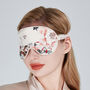 Silk Sleep Mask Eye Mask 100% Pure Soft Mulberry Silk Cream Peacock Luxury Travel Gift Blackout Hypoallergenic, thumbnail 4 of 5