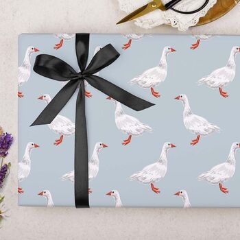 Three Sheets Of Goose Wrapping Paper, 2 of 2