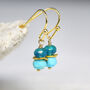 Apatite And Turquoise Earrings December Birthstone, thumbnail 6 of 11