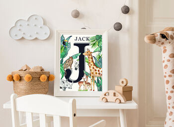 Tropical Jungle Animal Personalised Posters, 4 of 8