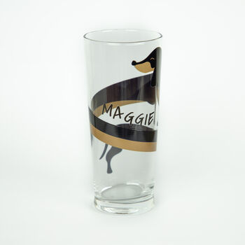 Personalised Dachshund Name Printed Pint Glass, 3 of 8